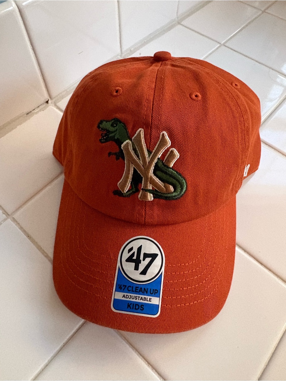 NWT NY New York Yankees Youth Dinosaur Logo Critter Cleanup Baseball Hat Cap